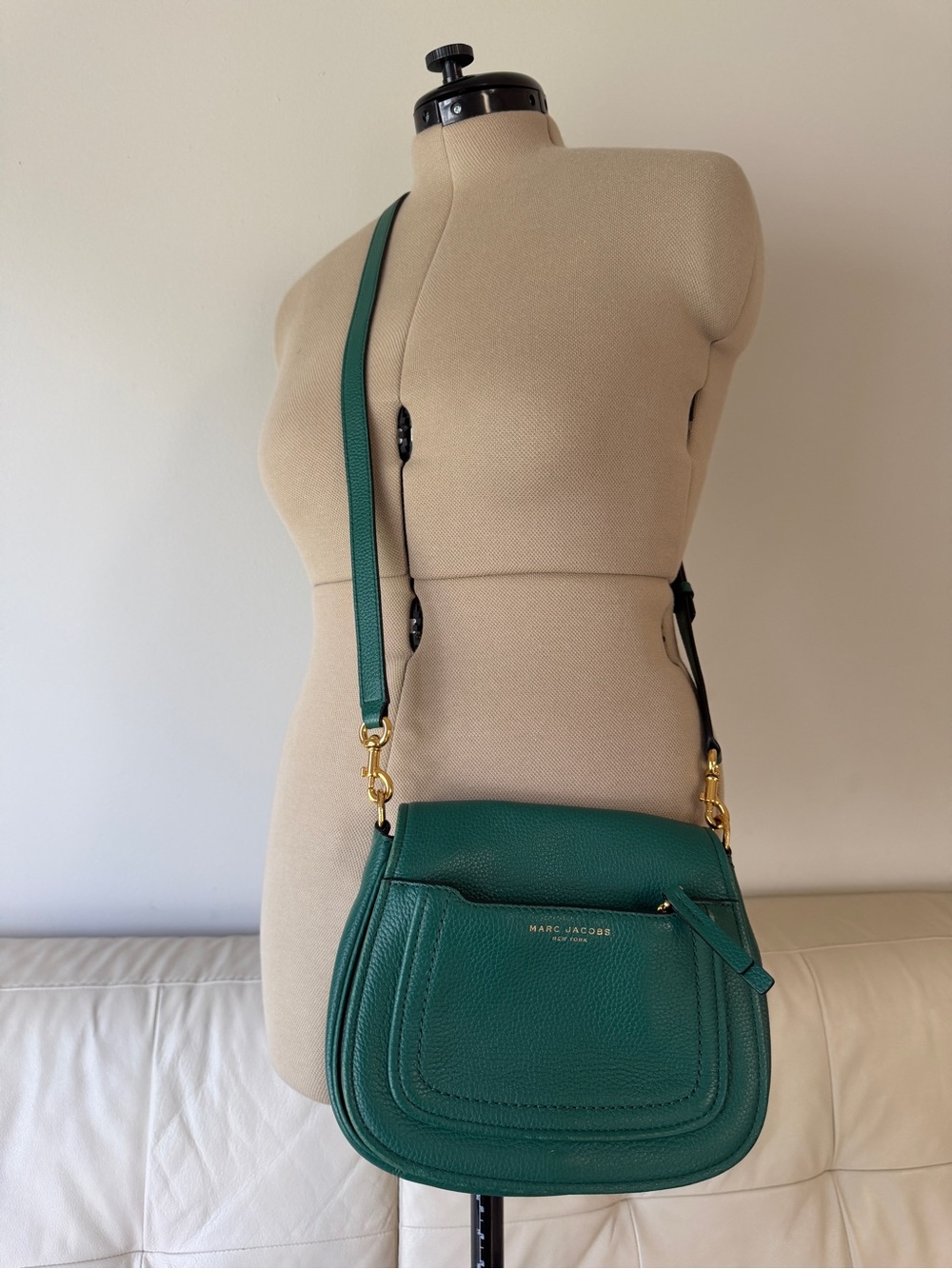 Marc Jacobs Teal Green Pebbled Leather Crossbody - Picture 2 of 11